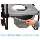 Nova Medical Drop-Arm Transport Commode Chair with Wheels