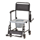 Nova Medical Drop-Arm Transport Commode Chair with Wheels