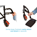 Nova Medical Drop-Arm Transport Commode Chair with Wheels