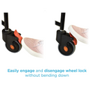 Nova Medical Drop-Arm Transport Commode Chair with Wheels