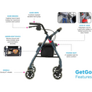 Nova Medical GetGo Classic Folding Lightweight Rollators Walker