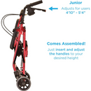 Nova Medical GetGo Junior Folding Lightweight Rollator Walker
