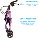Nova Medical GetGo Petite Narrow Folding Lightweight Rollators Walker