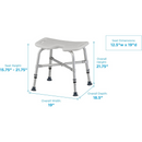 Nova Medical Heavy Duty Bariatric Bath Bench with U-Shaped Cutout