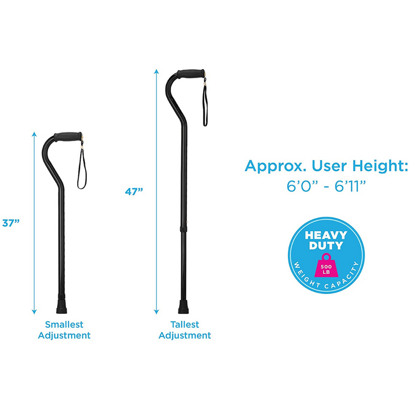 Nova Medical HD Extra Tall Heavy Duty Offset Cane – Life Inspiring ...