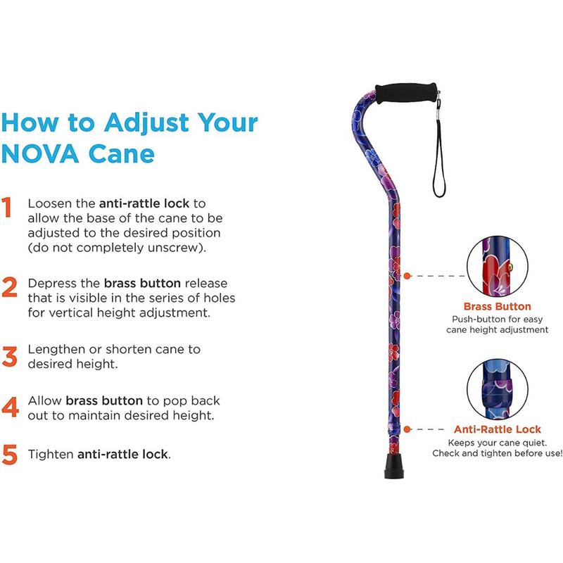 Nova Medical HD Extra Tall Heavy Duty Offset Cane – Life Inspiring ...