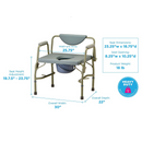 Nova Medical Heavy Duty Bariatric Commode with Drop-Arm