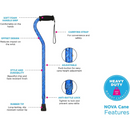 Nova Medical Heavy Duty Bariatric Offset Designer Cane - Multiple Designs