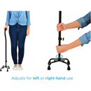 Nova Medical Adjustable Quad Canes with Soft Grip Handle - Multiple Designs