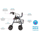 Nova Medical Mighty Mack Heavy Duty Bariatric Rollator Walker