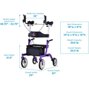Nova Medical Phoenix Rise Upright Rolling Walker