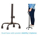 Nova Medical Quad Cane with Small Base - Multiple Colors
