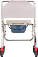 Nova Medical Padded Shower Commode Chair with Wheels