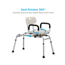 Nova Medical Shower Sliding Transfer Bench with 360° Swivel Seat