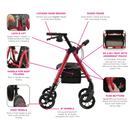 Nova Medical Star 8 DX Heavy Duty Extra Wide Rollator Walker