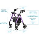 Nova Medical Star 8" Wheels & Standard Size Rollators Walker