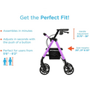 Nova Medical Star 8" Wheels & Standard Size Rollators Walker