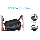 Nova Medical Star DX Rollator Walker with Wide Padded Seat
