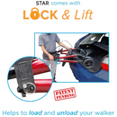 Nova Medical Star HD Bariatric Rollator Walker with Extra Wide Padded Seat