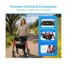 Nova Medical Star HD Lightweight Bariatric Folding Rollator Walker