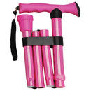 Nova Medical Folding Cane with Soft Rubber Handle - Pink