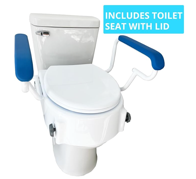 Platinum Health Group PerfectHeight™ Raised Toilet Seat with Arms