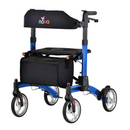 Nova Medical 4329 Monarch Adventure Foldable Rollator Walker with Large All Terrain 8" Wheels & Ultra Compact