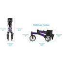 Nova Medical Monarch Adventure Rollator Walker with Large All Terrain Wheels