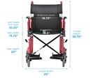 Nova Medical Transport Chair with Detachable Arms & Swing Away Foot Rests