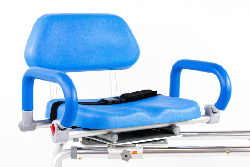 Platinum Health Group The Original Carousel Sliding Transfer Shower Bath Bench with Swivel Seat for Physically Handicapped or Disabled. ***FREE ONLINE BONUS OFFER***