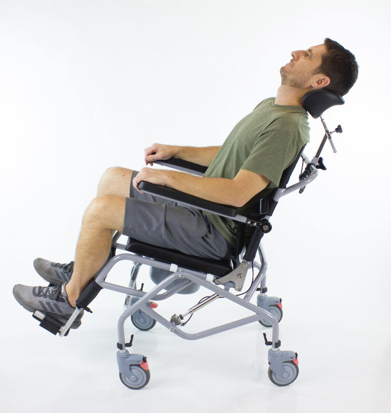 Platinum Health Group Professional Tilt-In-Space Reclining Shower/Commode Chair - Padded