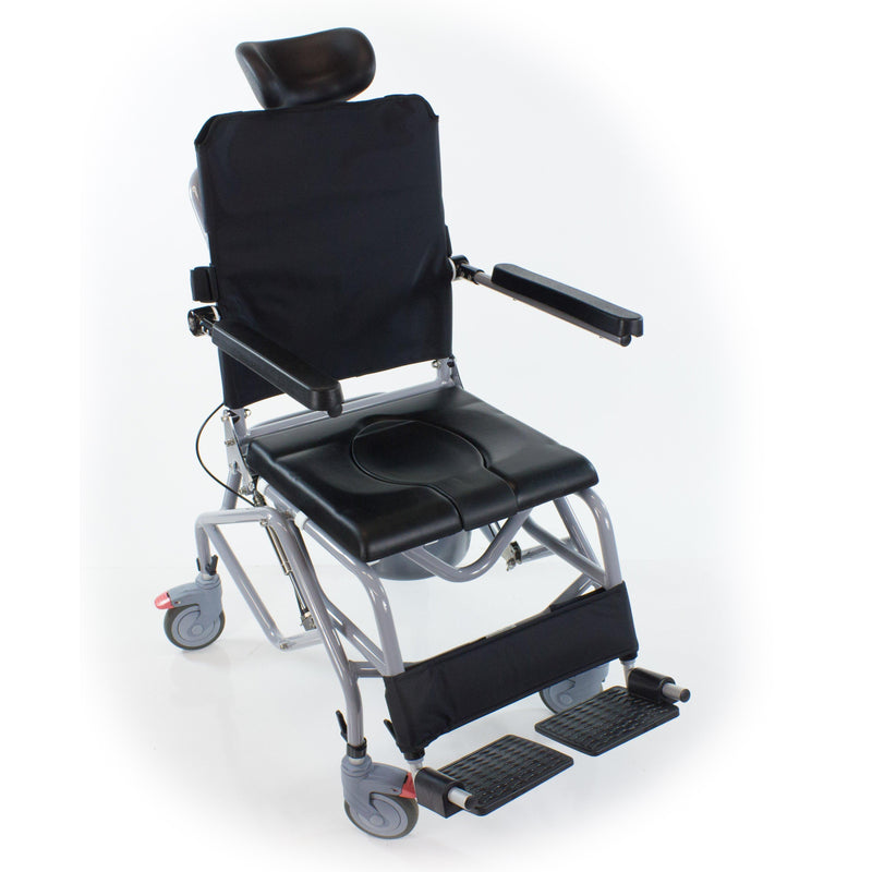 Platinum Health Group Total-Care Tilt-In-Space Reclining Shower Commode Wheelchair - Padded