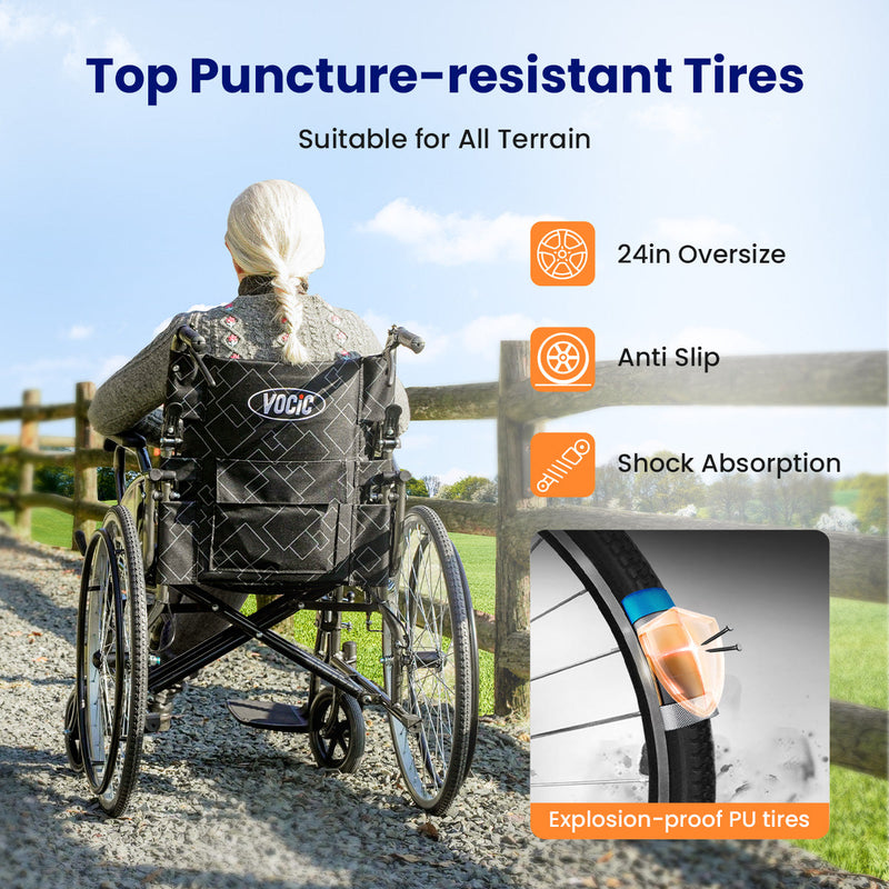 VOCIC U31 3 In 1 Lightweight Foldable Manual Wheelchair