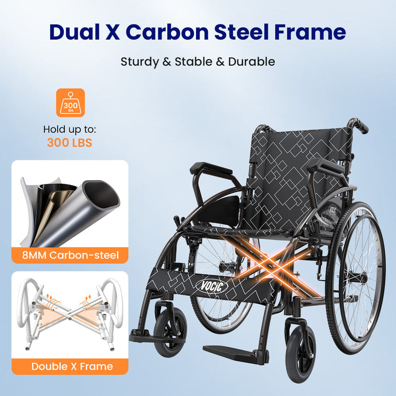 VOCIC U31 3 In 1 Lightweight Foldable Manual Wheelchair