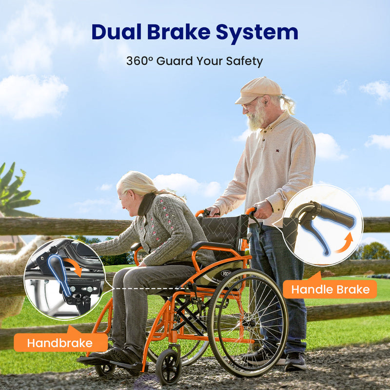 VOCIC U31 3 In 1 Lightweight Foldable Manual Wheelchair