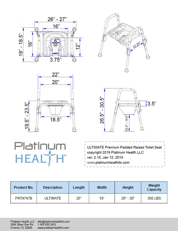 Platinum Health Group The Ultimate™ Raised Toilet Seat, Voted