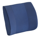 NOVA Medical Memory Foam Lumbar Cushion with Removeable Cover - Blue