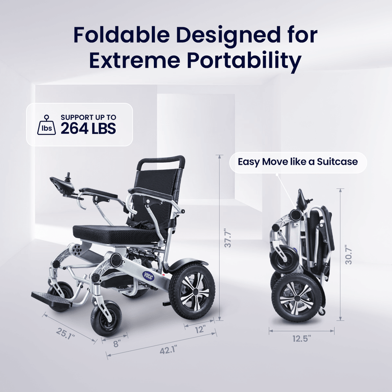VOCIC V53 Lightweight Foldable Power Wheelchair