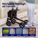 VOCIC Z23 Lightweight 4-Wheel Rollator Walker With Seat