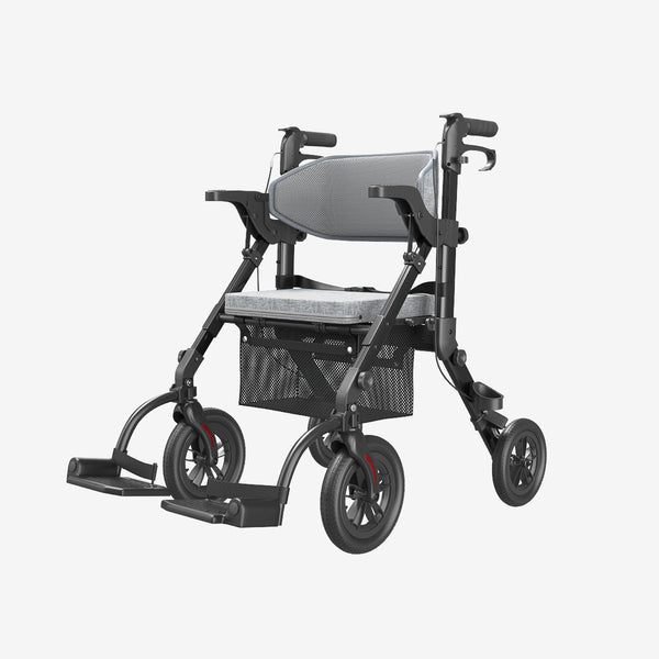 VOCIC Walker Wheelchair Combo Z51, Rollator Walker for Seniors with Seat