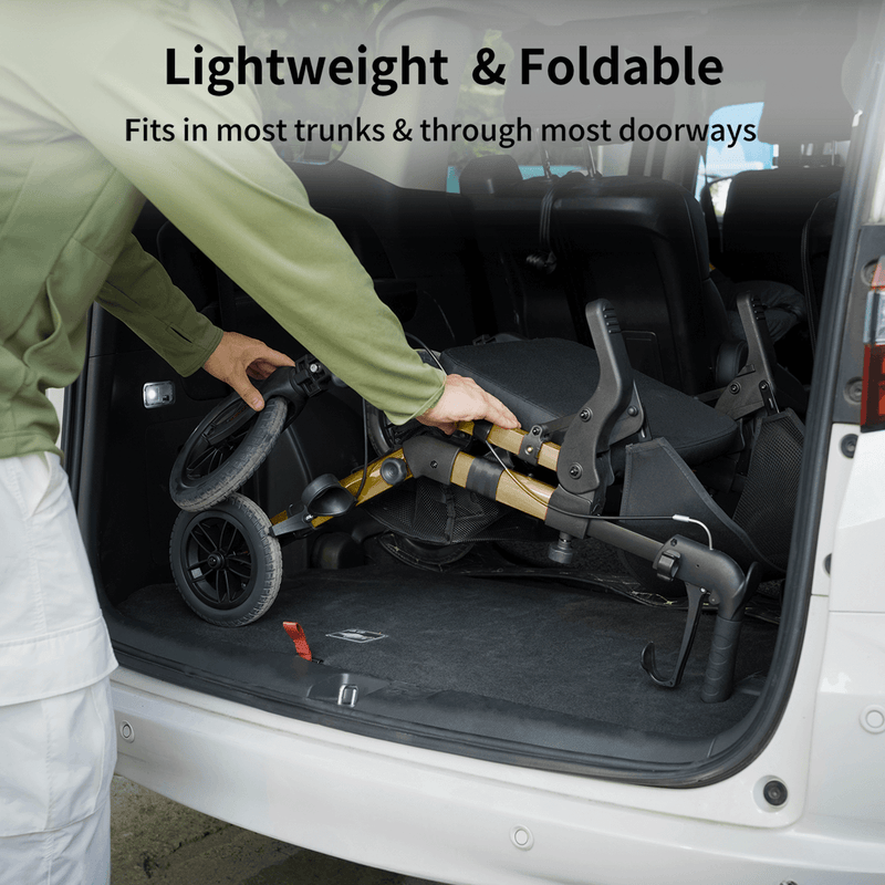 VOCIC Z21 Rollator Walker for Seniors with Seat, Folding, Adjustable Height