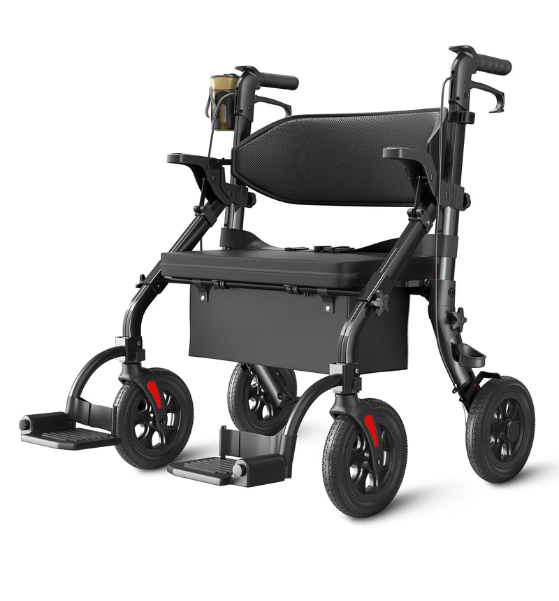 VOCIC Z59 2 in 1 Heavy Duty Walker Wheelchair Combo