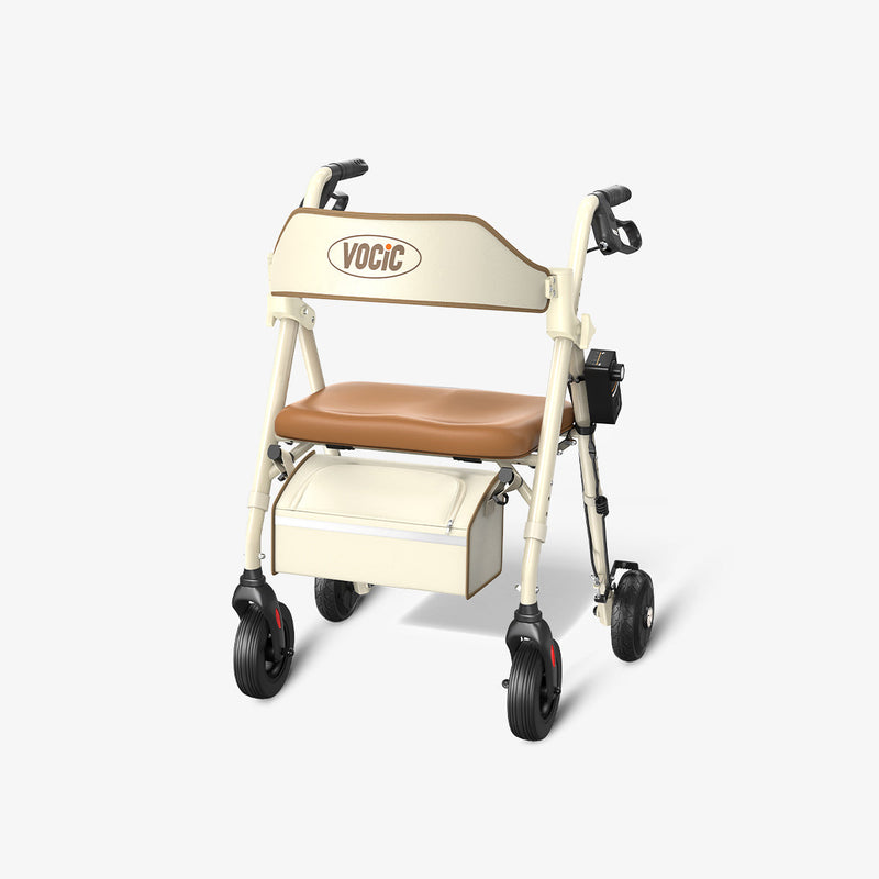 VOCIC Z63 Rollator Walker with Big Rubber Wheels