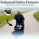 ZiiLIF X1 24V 300W Carbon Fiber Electric Wheelchair - 275lbs Capacity