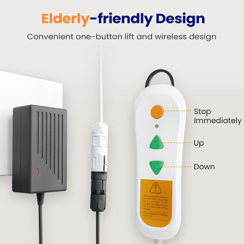 VOCIC AX08 Electric Floor Lift – 300 LBS Support, 20" Lift, Ready-to-Use