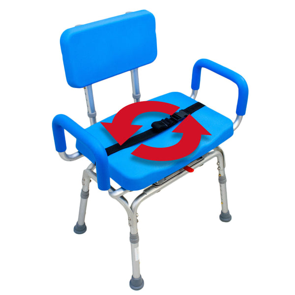 Platinum Health Group Bariatric Revolution Pivoting Swivel Shower Chair - 600lb Capacity for Physically Handicapped or Disabled