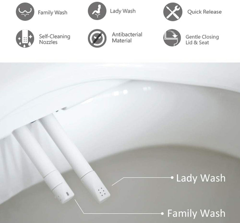 Platinum Health Group EuroLux Premium Bidet Toilet Seat, Electronic (No Outlet Required)