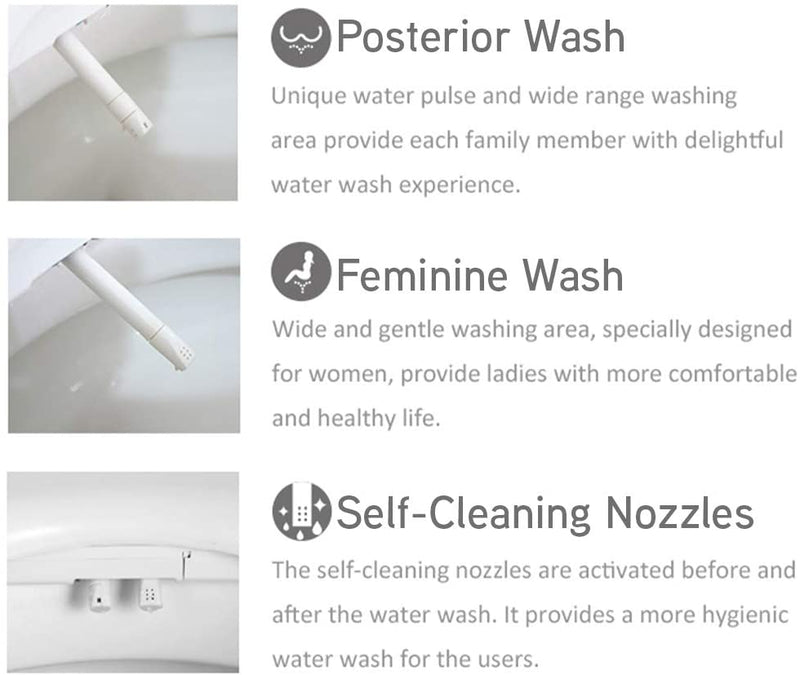 Platinum Health Group EuroLux Premium Bidet Toilet Seat, Electronic (No Outlet Required)