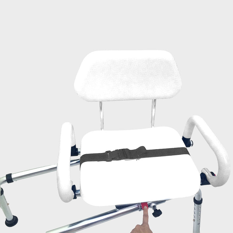 Platinum Health Group The Original Carousel Sliding Transfer Shower Bath Bench with Swivel Seat for Physically Handicapped or Disabled. ***FREE ONLINE BONUS OFFER***