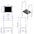 Platinum Health Group AdjustaStep DoubleSafe Deluxe Step Stool with Dual Handrail - Weight Capcity 300lb and 750lb